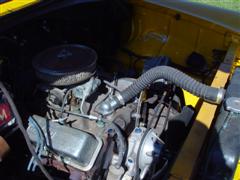 1955 Chevy, 2 door post, with a 1972 corvette engine, yellow exterior paint